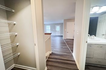 Linen closets in select apartments
